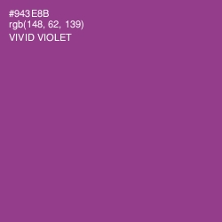 #943E8B - Vivid Violet Color Image